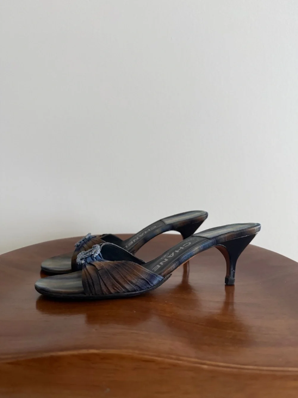 Vintage CHANEL Crystal CC Logo Heels | Euro 38